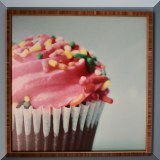 A05. Framed cupcake print. 